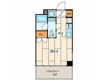 PREMIUM RESIDENCE KAWASAKI(1K/7階)の間取り写真