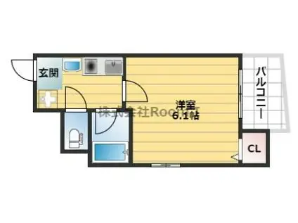 エイペックス大手通(1K/9階)の間取り写真