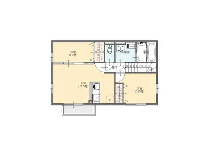 REALIZE(2LDK/2階)の間取り写真