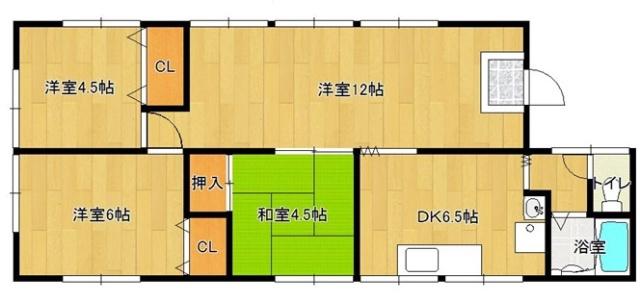 バークステートI(3LDK/1階)の間取り写真