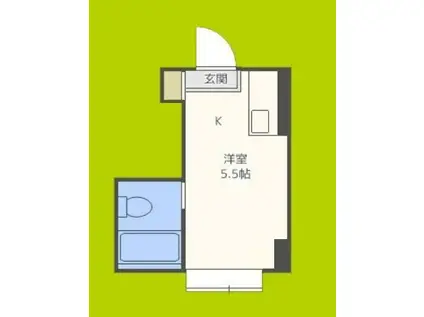 ジオナ本田(ワンルーム/6階)の間取り写真