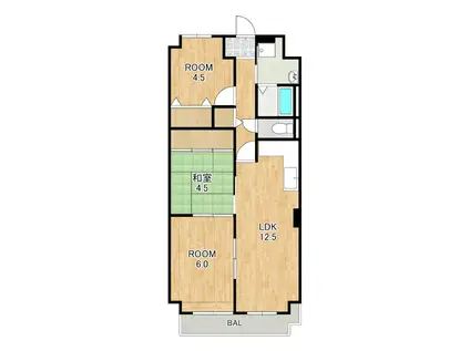 エミール瀬田(3LDK/8階)の間取り写真