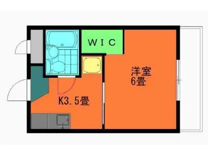 グレース21(1K/2階)の間取り写真