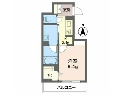シャーメゾン中山(1K/2階)の間取り写真