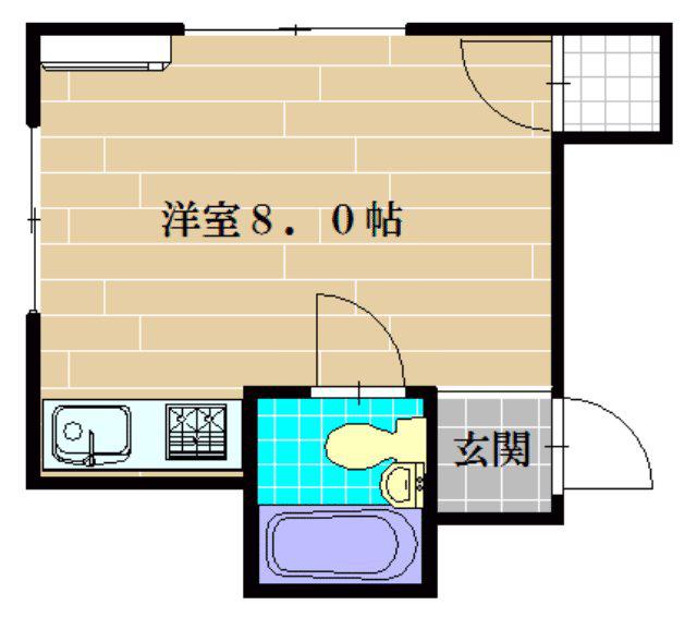 UT安中マンション(ワンルーム/1階)の間取り写真