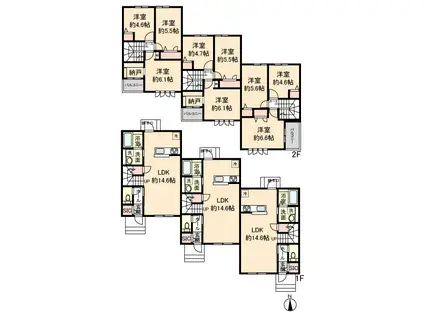 GRAND NORD II(3LDK/1階)の間取り写真