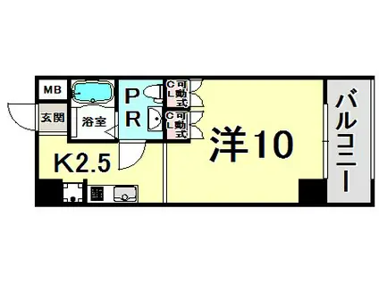 REVE(ワンルーム/2階)の間取り写真