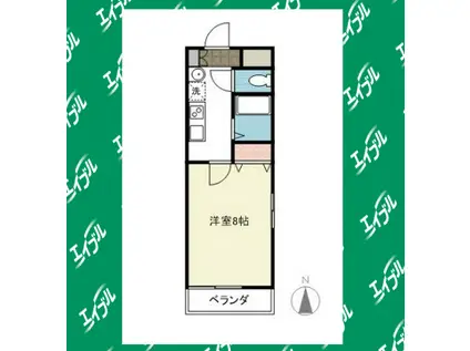 スクエア瑞穂南(1K/2階)の間取り写真