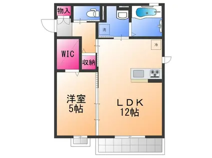 セジュールはるか(1LDK/2階)の間取り写真