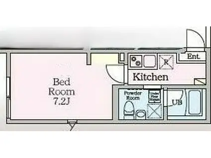 ビエンタ溝の口(1K/3階)の間取り写真
