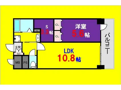 プレジデンスざ京(1SLDK/3階)の間取り写真