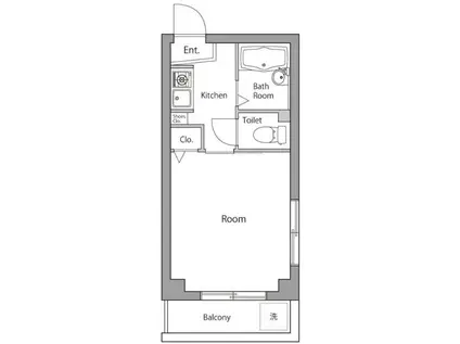 アーバンシャトー早稲田(1K/5階)の間取り写真