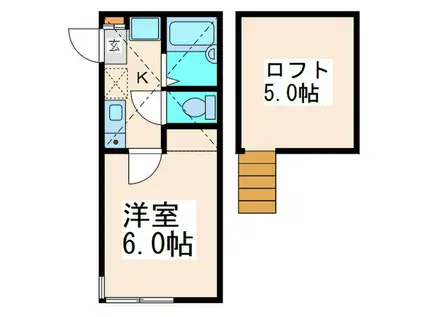 トリニティコート(1K/2階)の間取り写真
