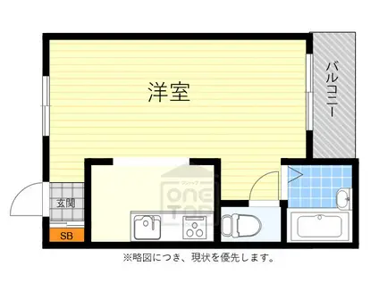 アラタ箕面(ワンルーム/2階)の間取り写真