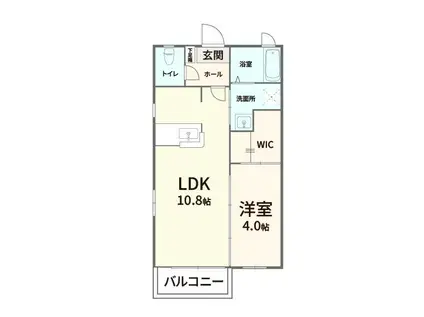 ヴィラ アモーレ(1LDK/2階)の間取り写真