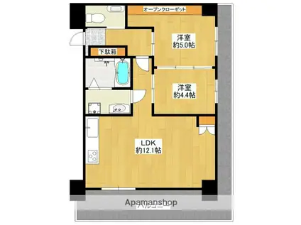 シティマンション薬院II(2LDK/2階)の間取り写真