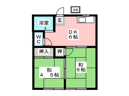 第2秀美コーポ(2DK/2階)の間取り写真