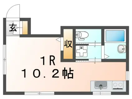 メープル千里山(ワンルーム/1階)の間取り写真