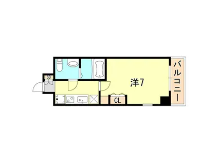 マロワール神戸(1K/10階)の間取り写真