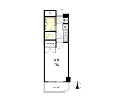 日神パレステージ玉川上水(1K/6階)の間取り写真