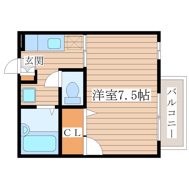 メゾンHAMADA(1K/1階)の間取り写真