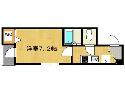 ノブリージュI(1K/2階)の間取り写真