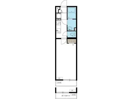リブリ・MARSII(1K/1階)の間取り写真