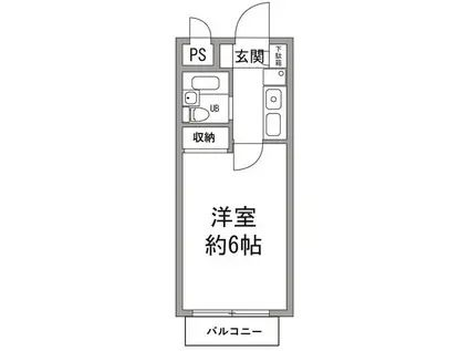 プレール要町(1K/2階)の間取り写真