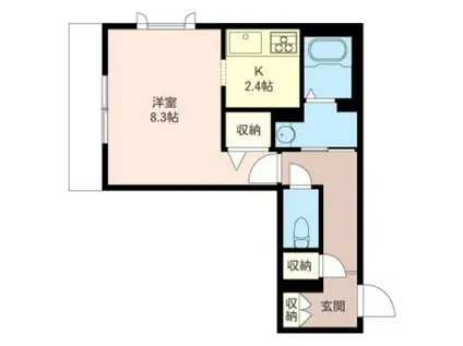 HEIM ABREISEII(1K/2階)の間取り写真