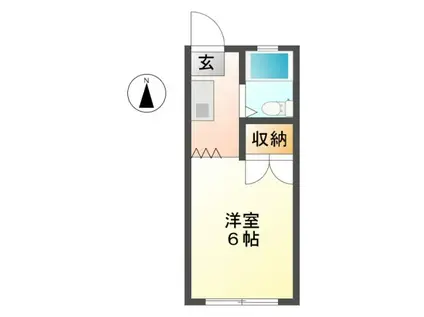 ハイツ松(1K/2階)の間取り写真