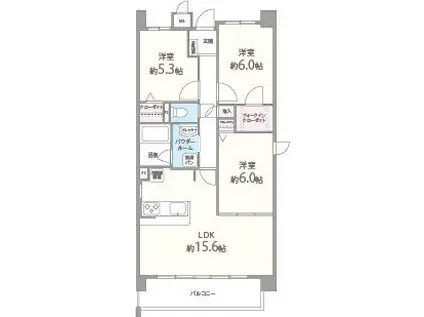 パレス マイセン(3LDK/2階)の間取り写真