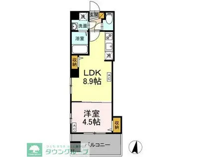 ニュートリノ要(1LDK/7階)の間取り写真