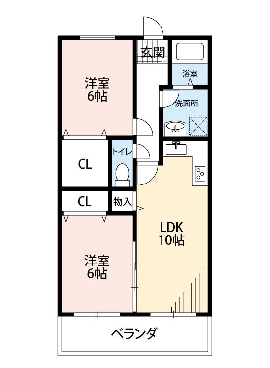 PEAR HOUSE(2LDK/1階)の間取り写真
