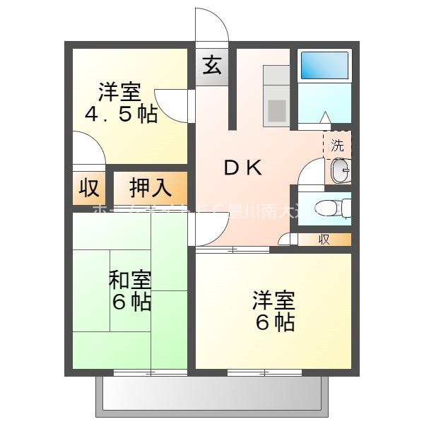 サンシティいずみ(3DK/2階)の間取り写真