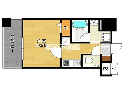 ラ・シック サヴォイ(1K/10階)の間取り写真