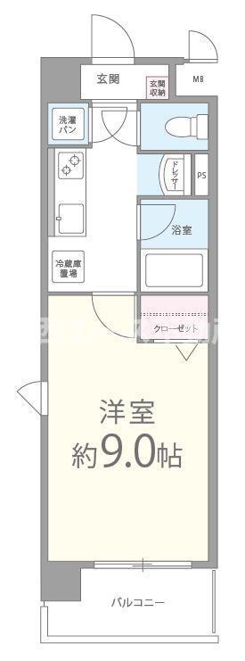 AHBONII(1K/6階)の間取り写真