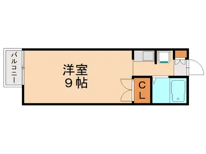 シャルム折尾(ワンルーム/2階)の間取り写真