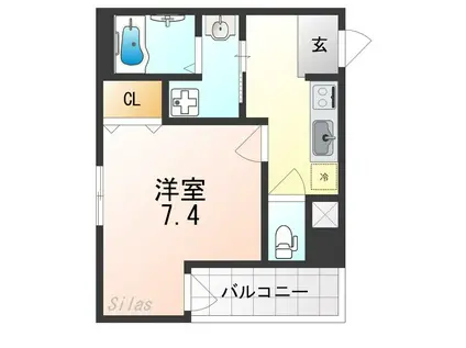 フジパレス堺なかもず(1K/3階)の間取り写真