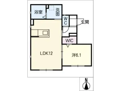 ラ・カーサ・フェリーチェ(1LDK/1階)の間取り写真