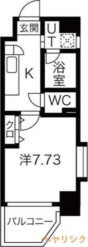 アールズタワー望が丘(1K/8階)の間取り写真