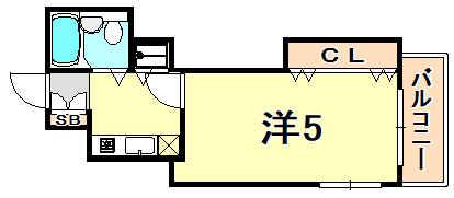 I・Tビル(1K/3階)の間取り写真