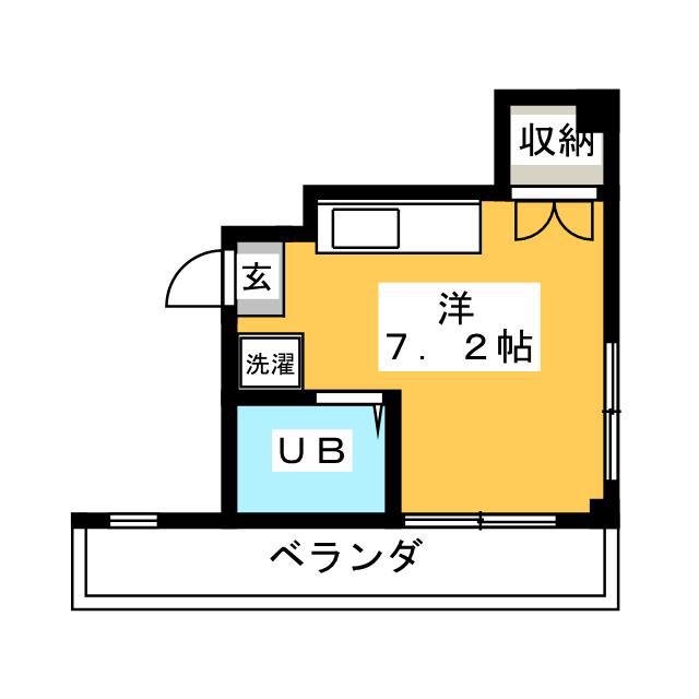 サンテラス中原(ワンルーム/2階)の間取り写真
