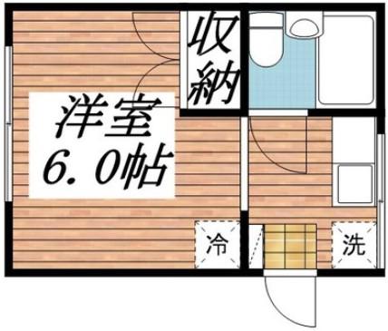 ホワイトハウス II(1K/1階)の間取り写真