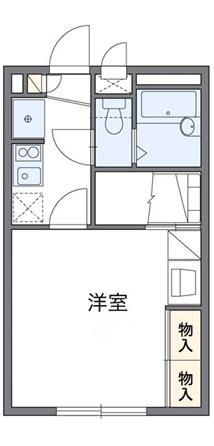 天久ROYAL(1K/1階)の間取り写真