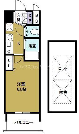 EC難波ウエスト-SIDE大阪ドーム前(1K/4階)の間取り写真