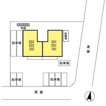 リビングいわき湯本(2LDK/3階)の間取り写真
