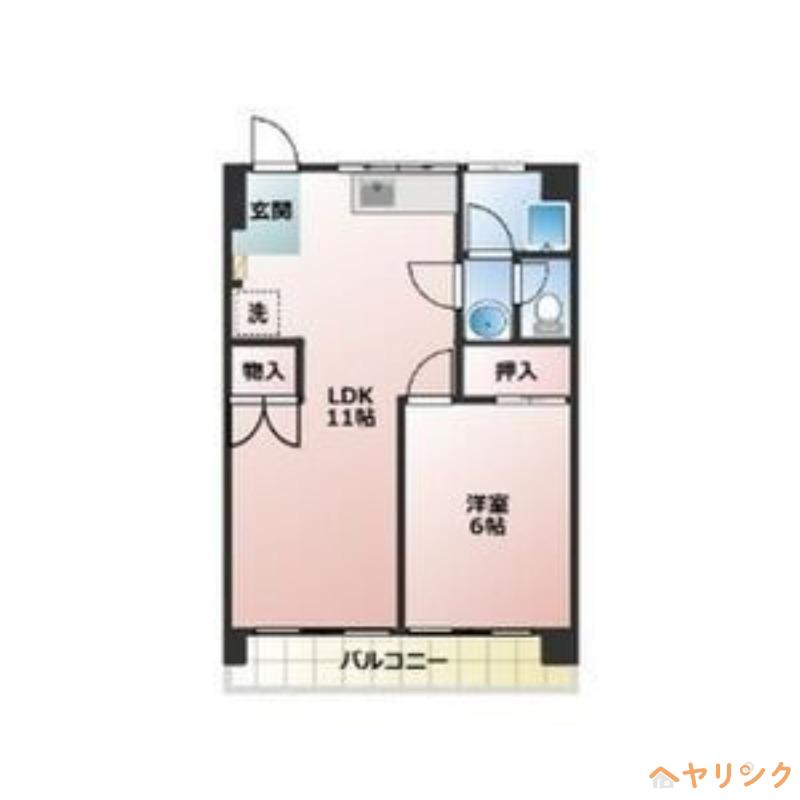 ウイング上飯田(1LDK/6階)の間取り写真