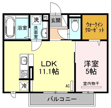 FELICE CASA(1LDK/2階)の間取り写真