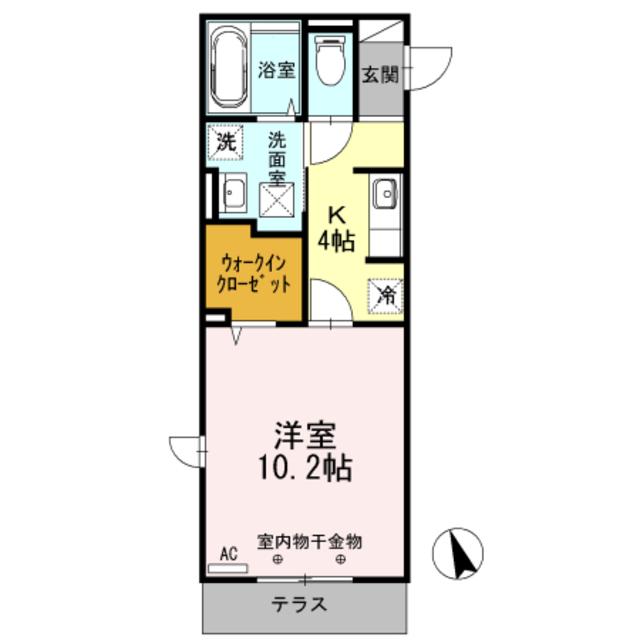 ファイン ステージ(1K/1階)の間取り写真