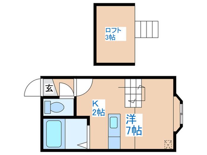 アヴィロード札幌(1K/1階)の間取り写真